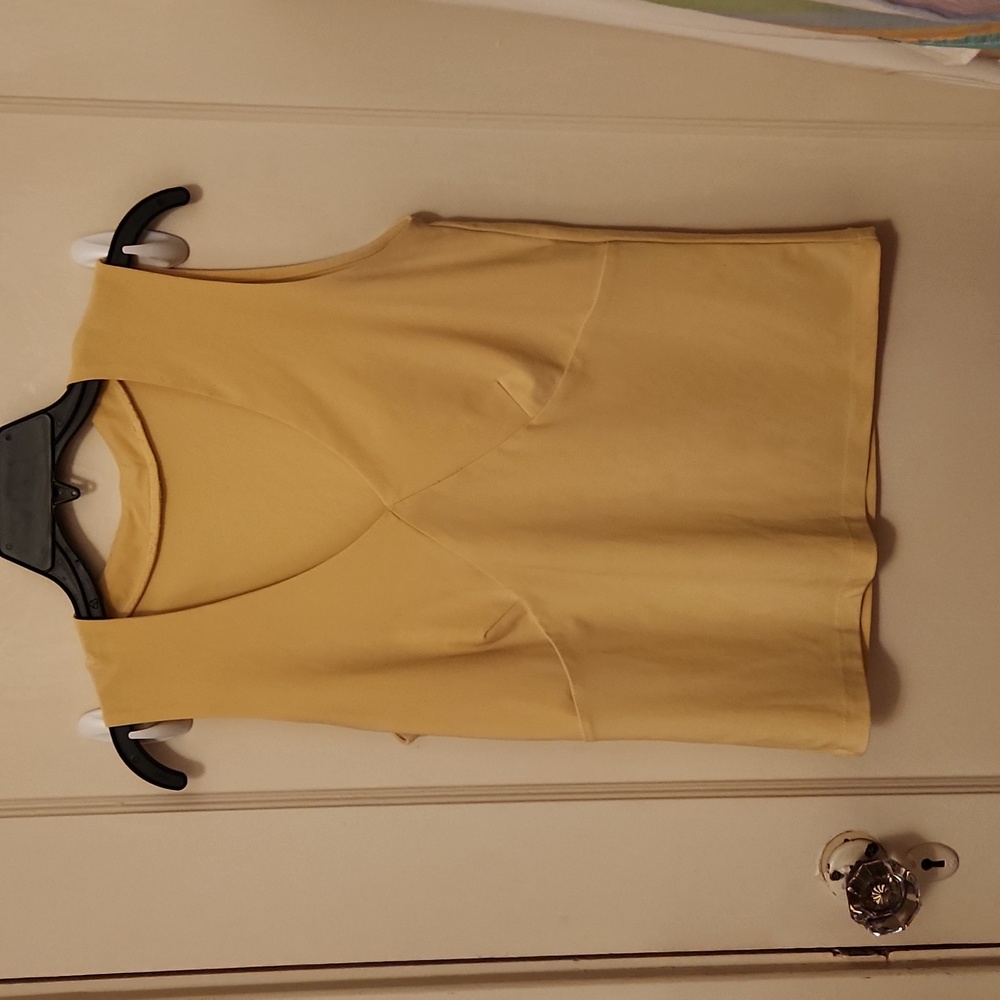 Butter yellow v neck